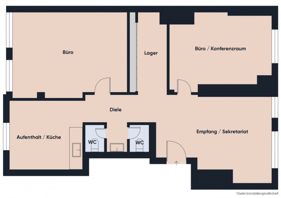 Grundriss 1. OG B�rofl�che M�nchen