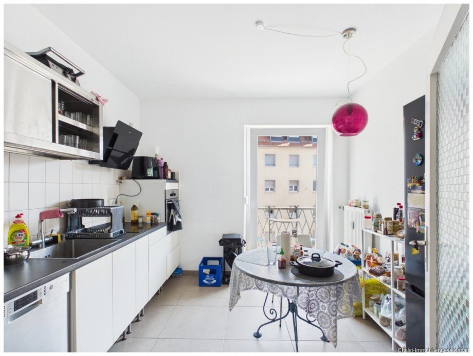 Wohnk�che mit Balkon Etagenwohnung M�nchen