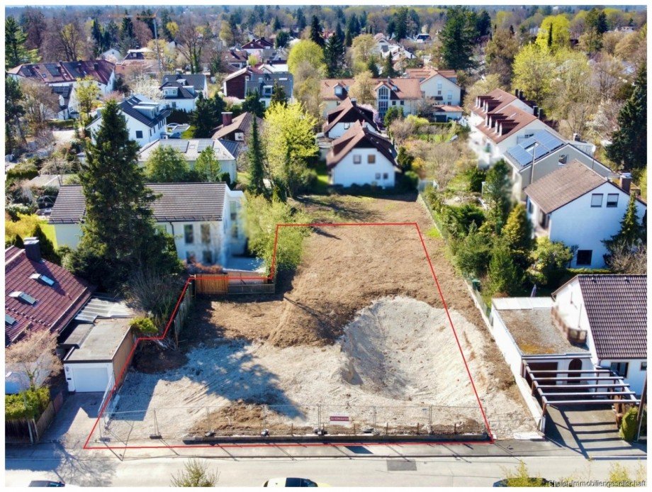 Blick nach West Wohngrundst�ck Neubiberg