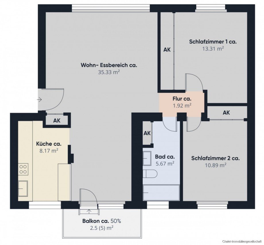 Grundriss Etagenwohnung M�nchen / Fasangarten