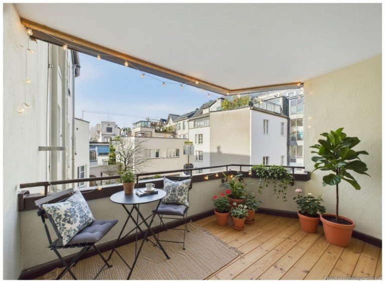 Visualisierungsvorschlag - Westbalkon M�nchen Etagenwohnung LEBEN IM ASAMHOF - im Herzen der M�nchener Innenstadt!