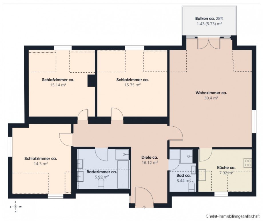 Grundriss Dachgeschosswohnung M�nchen / Allach-Untermenzing