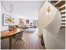 Blick in den Wohn-Essbereich GARTENMAISONETTE, 4-Zimmer-Wohnung mit S�dterrasse, Hobbyraum und Gartenanteil