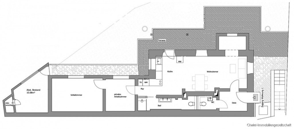 Grundriss Erdgeschosswohnung Tegernsee