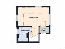 Grundriss 4. OG RUHIGE DACHGESCHOSS-MAISONETTE - in zentraler Lage M�nchen Moosach