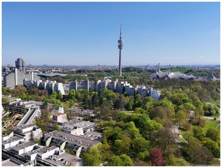 Olympiaturm M�nchen Maisonettewohnung Gro�z�gige Maisonette-Wohnung mit viel Licht im Olympiadorf