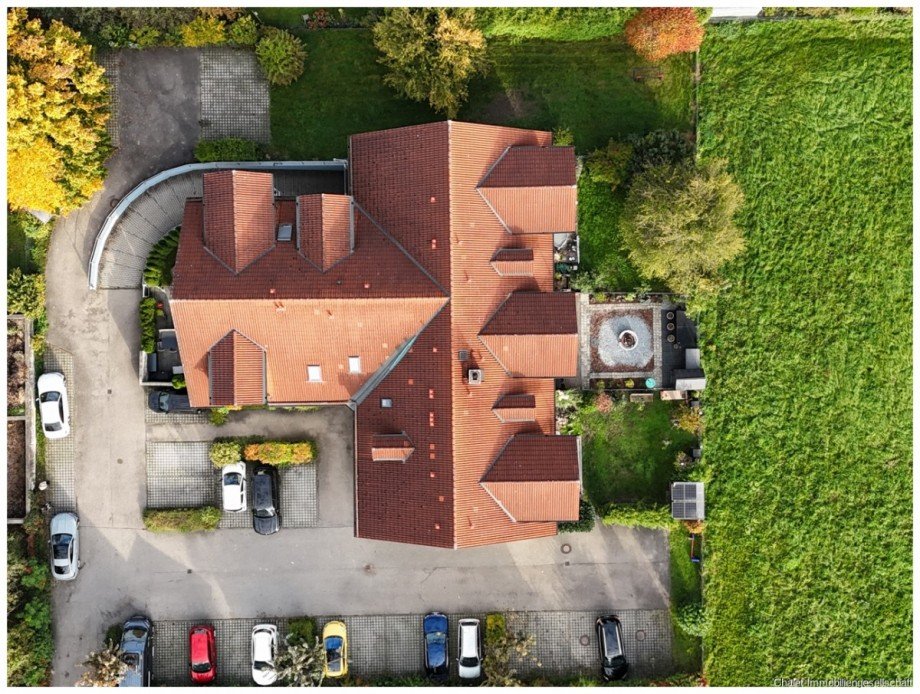 Vogelperspektive Etagenwohnung Moosinning