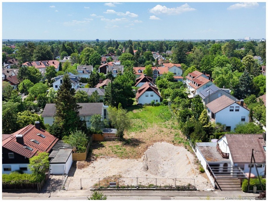 Blick nach West Wohngrundst�ck Neubiberg