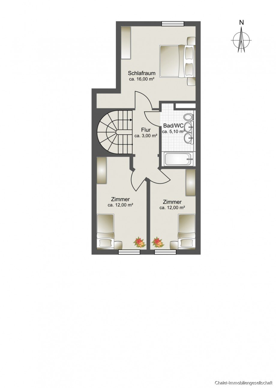 Grundriss OG Erdgeschosswohnung M�nchen