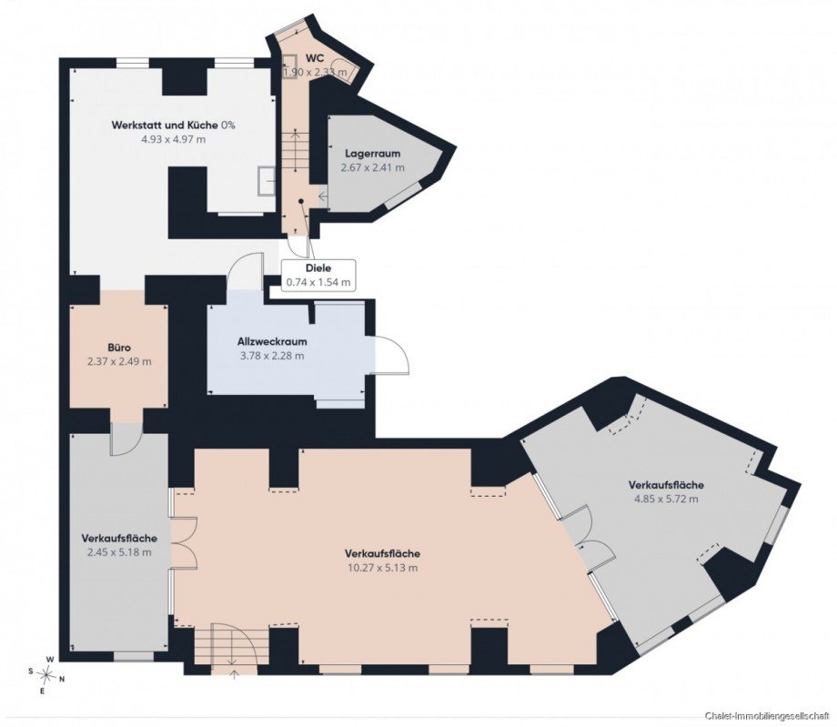 Grundriss Ladenlokal M�nchen