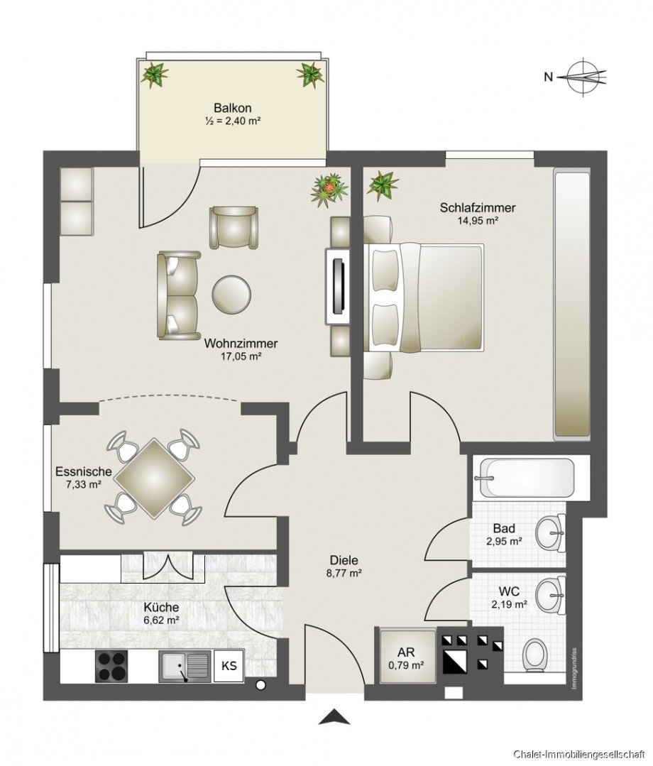 Grundriss Hochparterre Etagenwohnung M�nchen
